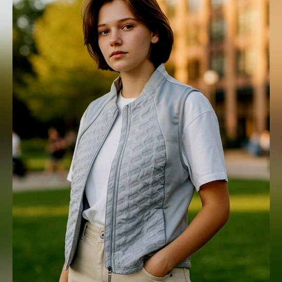Xersion Jackets & Blazers - Xersion Women's Light Gray Quilted Vest X-Small